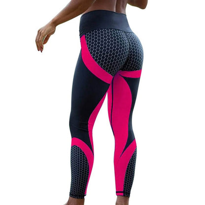 Mesh Pattern Print Women's Fitness Leggings