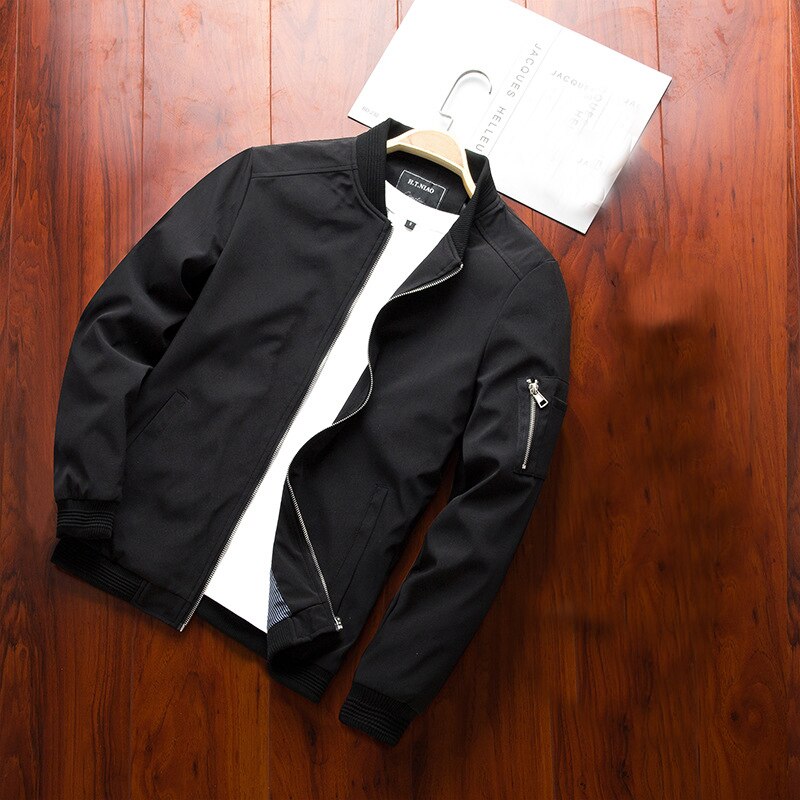 Men's Bomber Jacket with Zipper