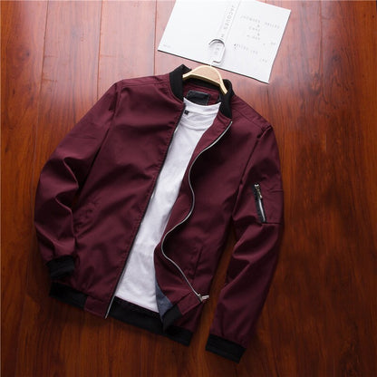 Men's Bomber Jacket with Zipper