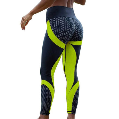 Mesh Pattern Print Women's Fitness Leggings