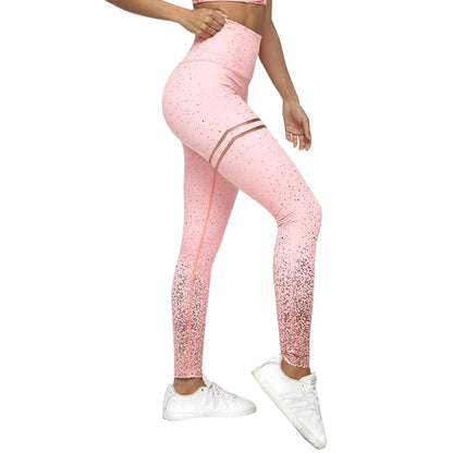 Women's Graffiti Print High Waist Fitness Leggings