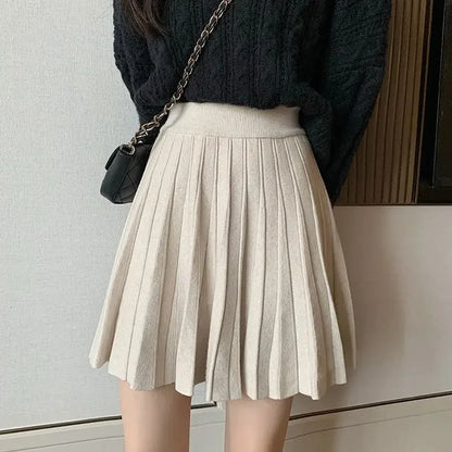 High Waist Knitted Skirt for Women